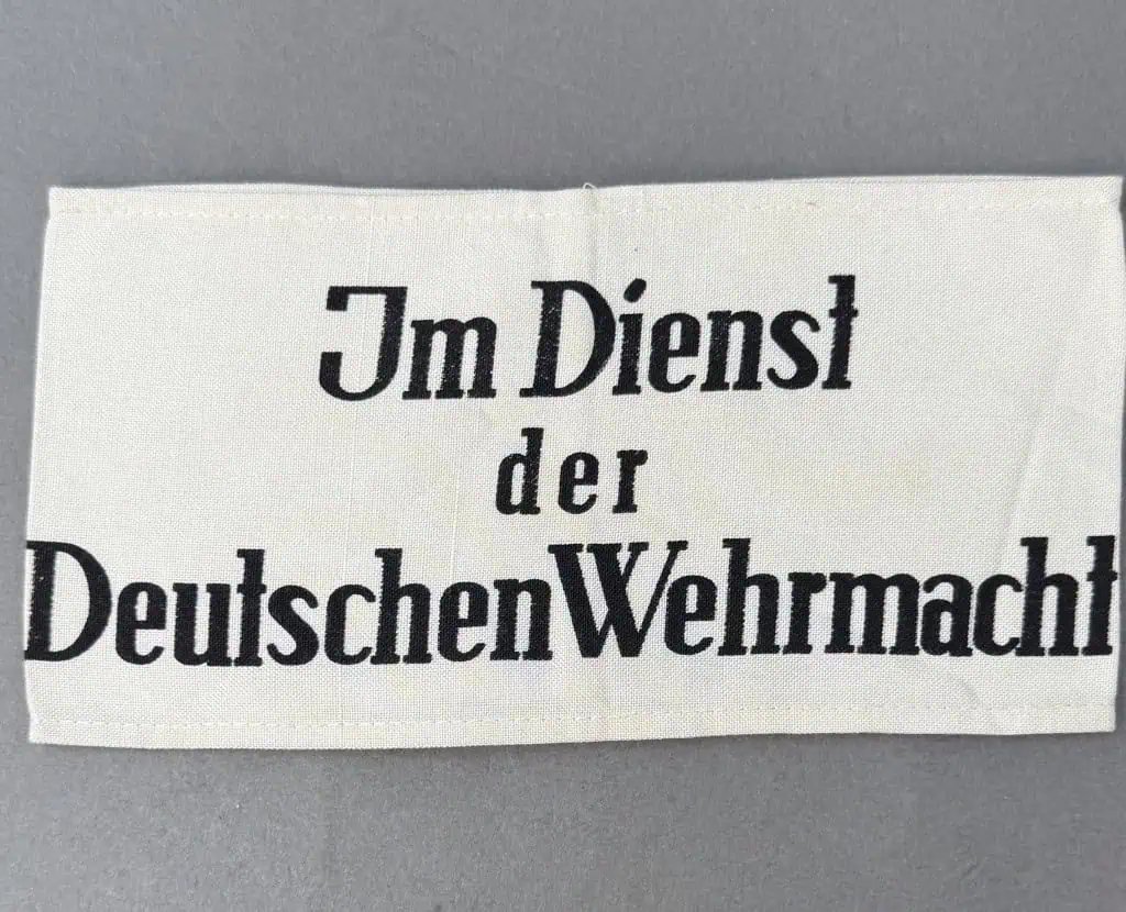Original WWII German DEUTSCHE WEHRMACHT Armband With Stamp Brought Home By A U.S. Veteran Certified. — image 7