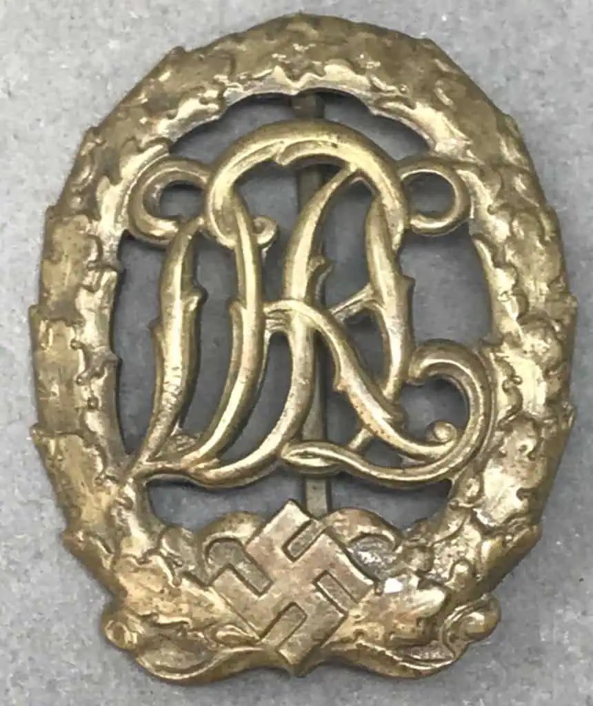 Original German NSDAP (NAZI PARTY) DRL Sports Badge In Bronze Certified By The Gettysburg Museum Of History — image 2