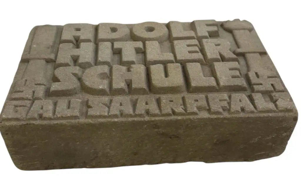 OUTSTANDING ORIGINAL Adolf Hitler Schule Foundation Stone For Gau Saarpfalz School Certified By The Gettysburg Museum Of History — image 2