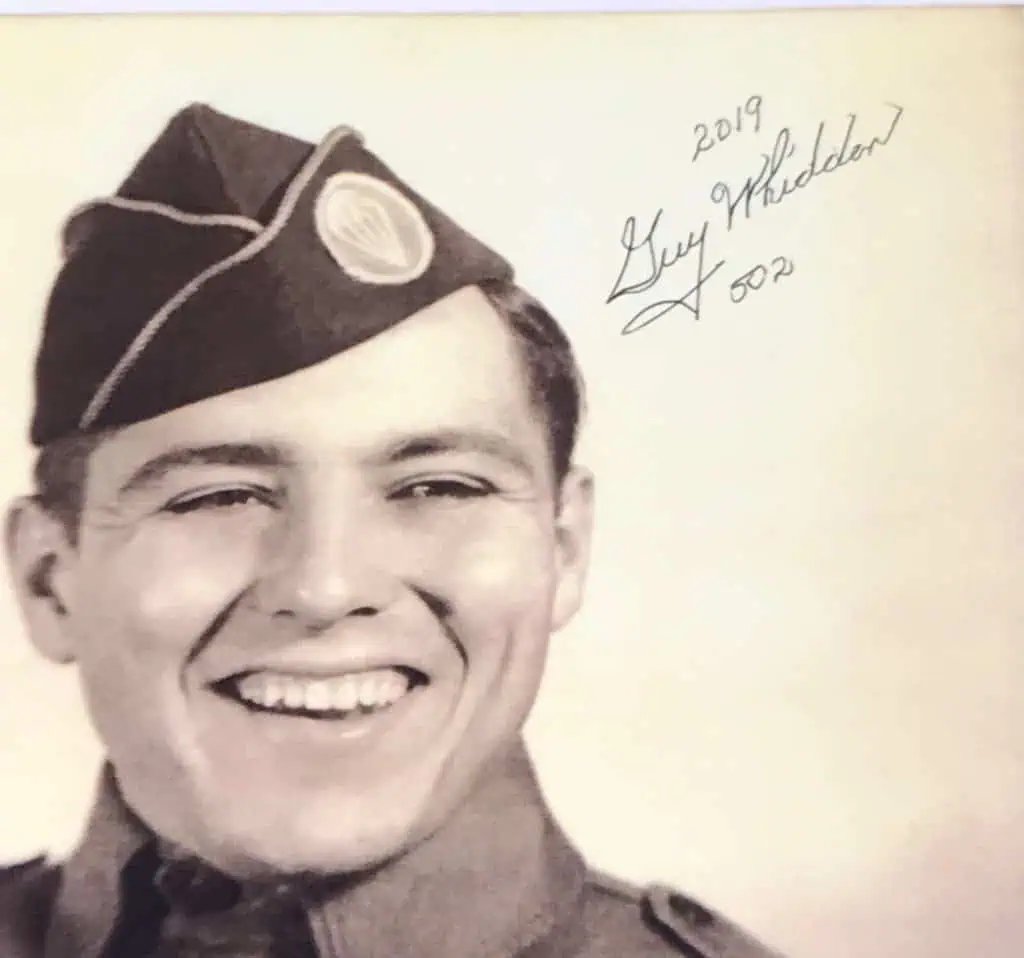 Original HAND Signed (Autographed) WWII 101st Airborne Paratrooper PRINT Guy Whidden 502 PIR Certified By The Gettysburg Museum Of History — image 4