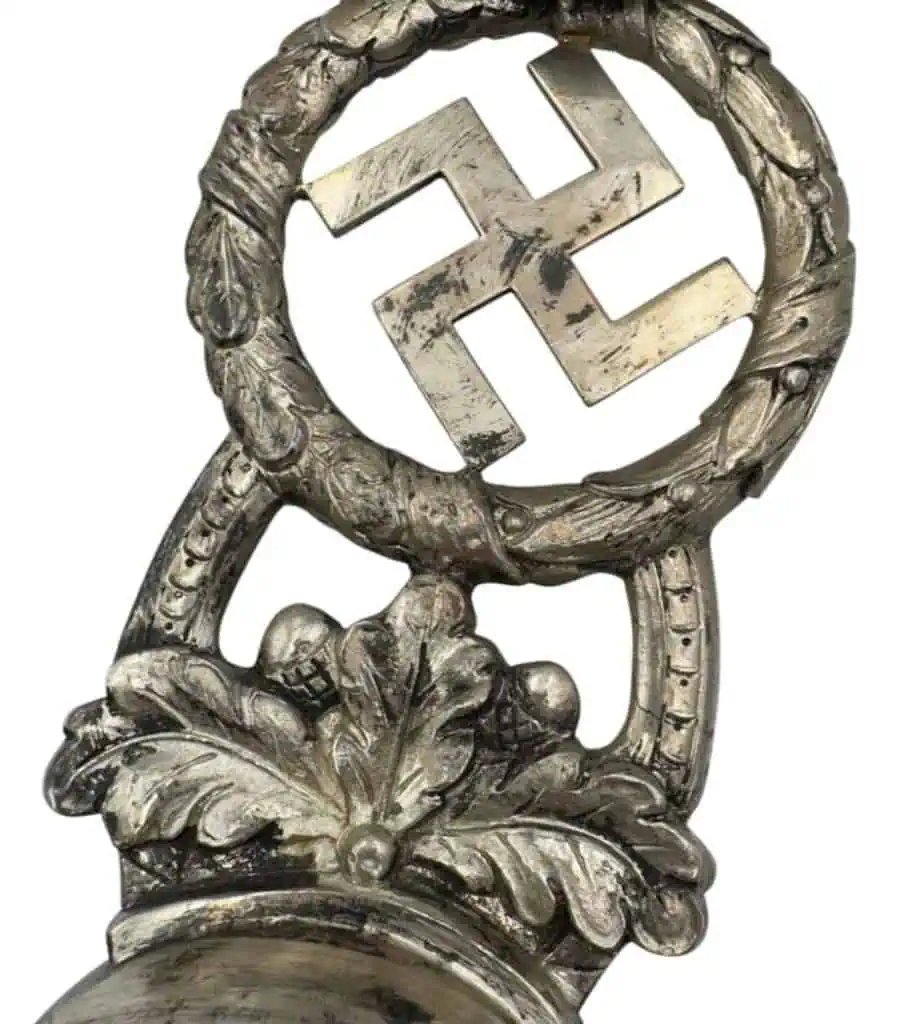 VERY RARE OUTSTANDING Original German Third Reich Eagle Pole Topper NSDAP Herborn Town Flag Standarte Certified — image 10