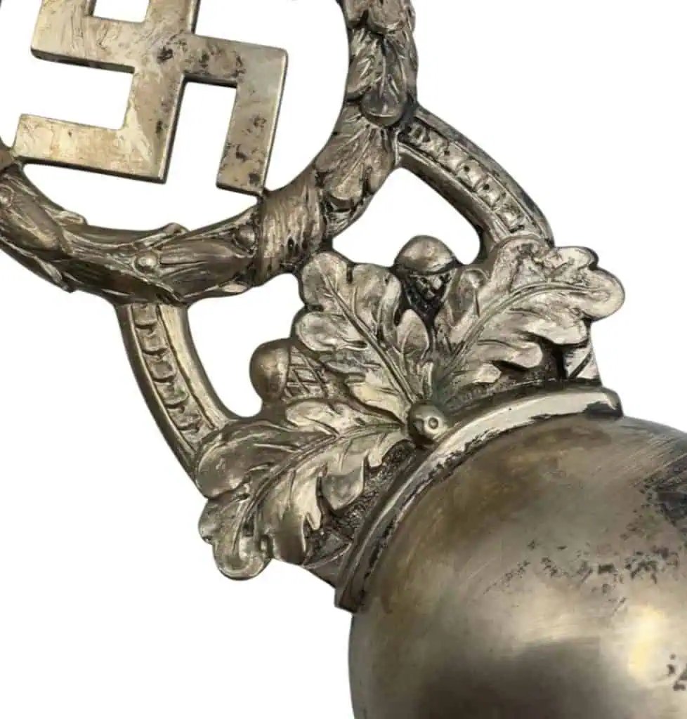 VERY RARE OUTSTANDING Original German Third Reich Eagle Pole Topper NSDAP Herborn Town Flag Standarte Certified — image 11