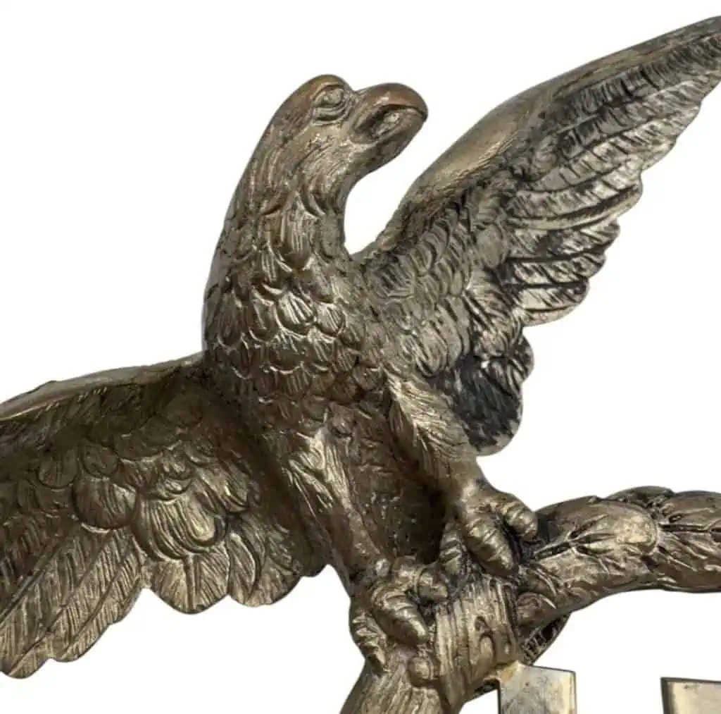 VERY RARE OUTSTANDING Original German Third Reich Eagle Pole Topper NSDAP Herborn Town Flag Standarte Certified — image 12