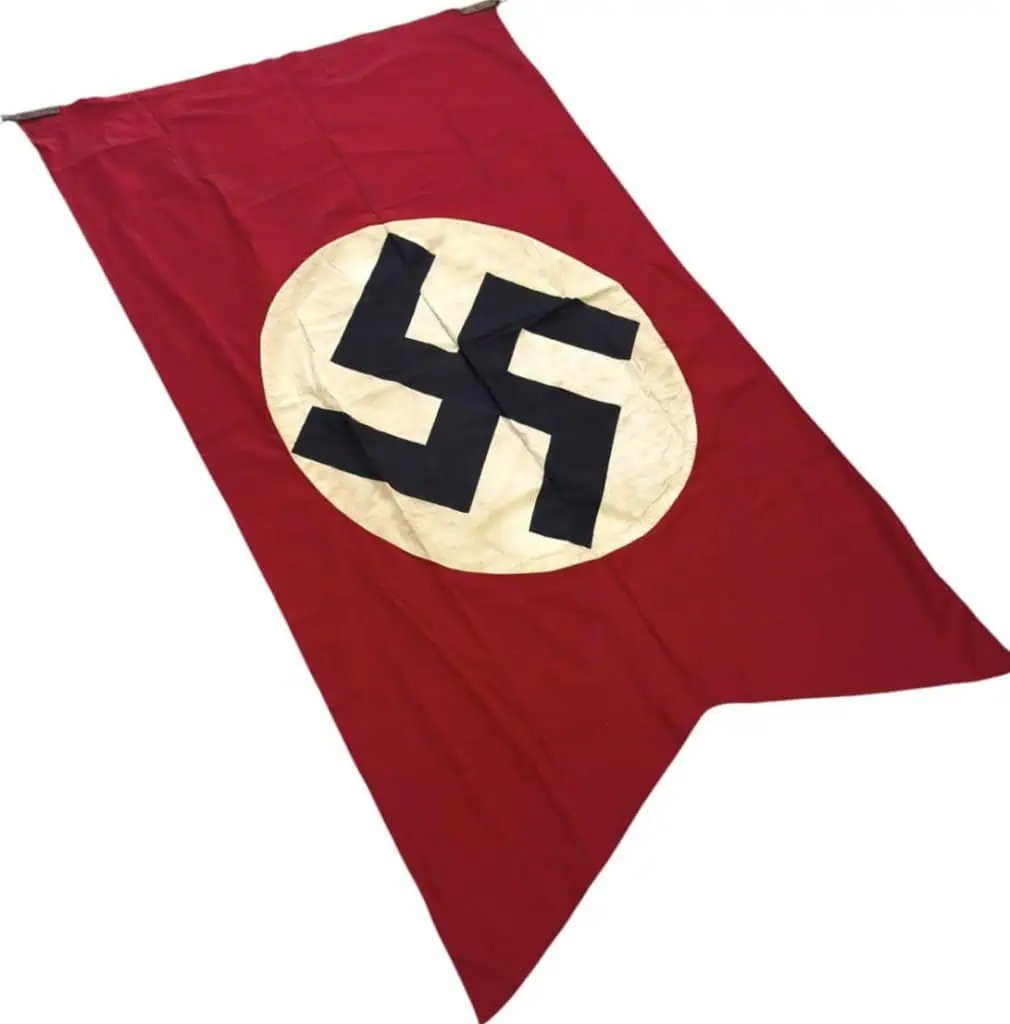 VERY RARE OUTSTANDING Original German Third Reich Eagle Pole Topper NSDAP Herborn Town Flag Standarte Certified — image 2