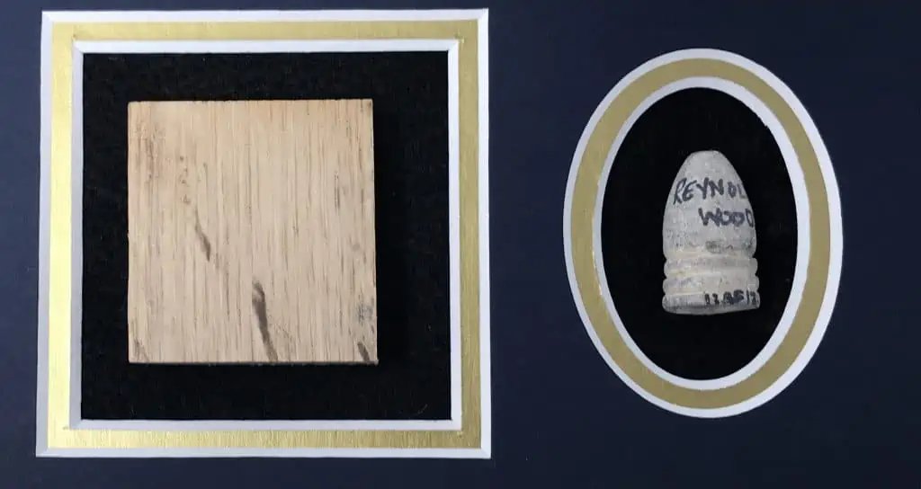 Reynolds Woods Gettysburg July 1st 1863 Witness Tree Wood And Bullet In Collectors Glass Case With COA — image 3
