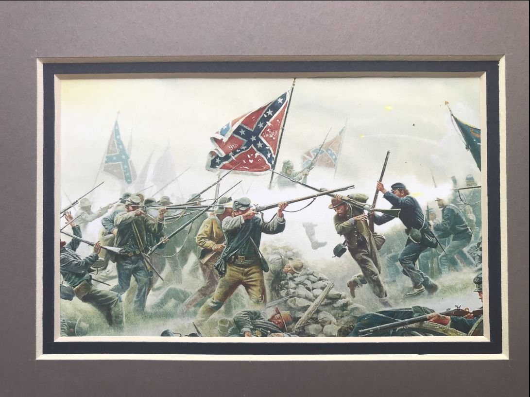 Pickett's Charge Confederate Line Battlefield Wood and Confederate Bullet Display In Collector's Glass Case Certified — image 7
