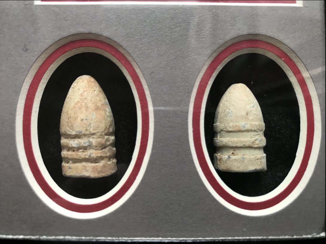 Authentic Confederate Bond Note And Civil War Bullets Display In Collector's Glass Case — image 4