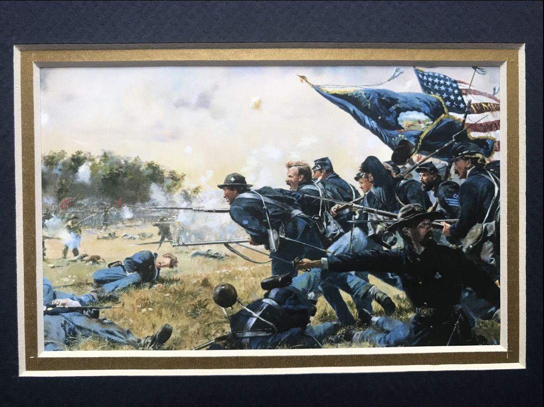 The First Minnesota Battlefield Wood and Bullet Display Gettysburg In Collectors Glass Case — image 3
