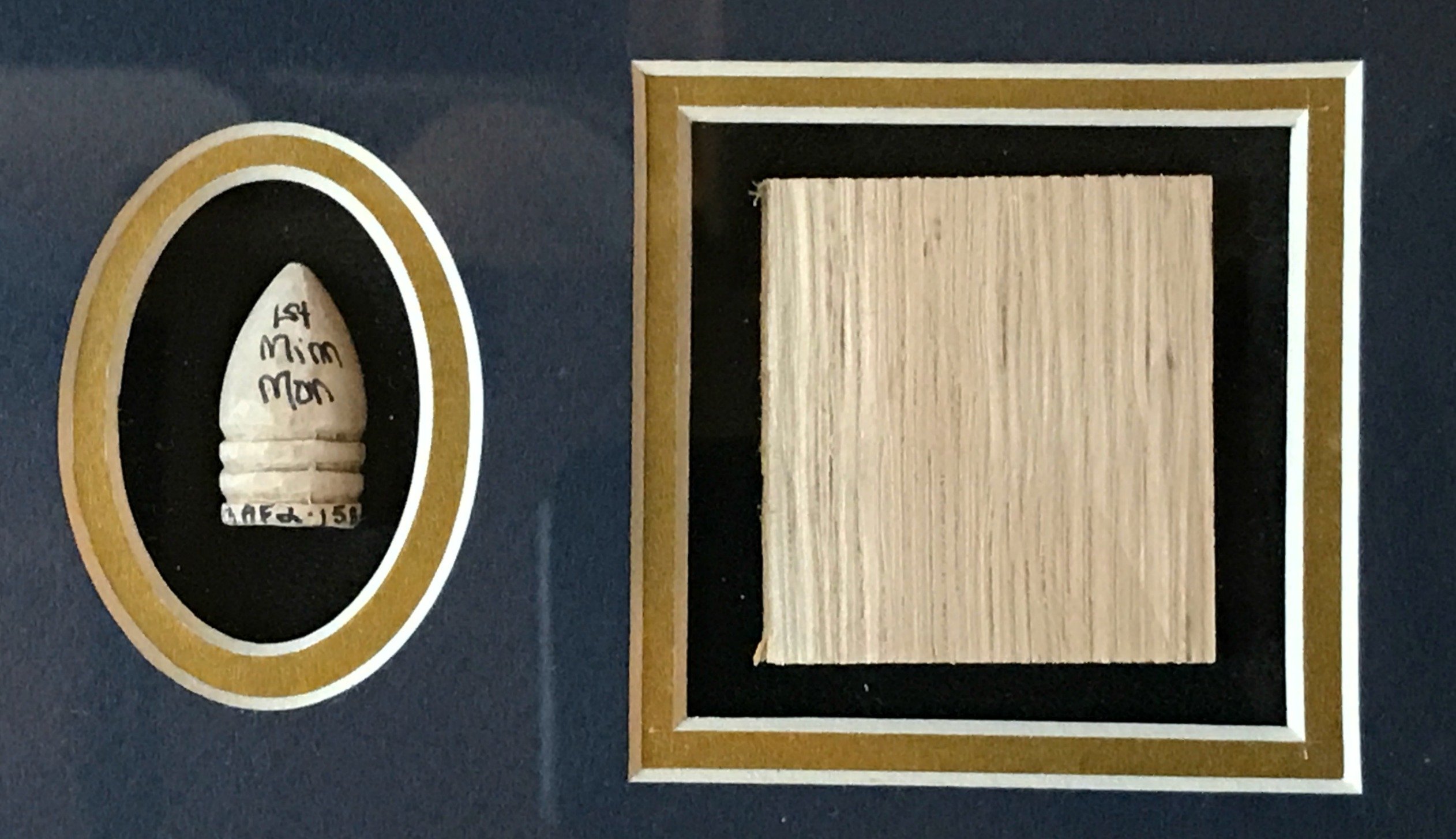 The First Minnesota Battlefield Wood and Bullet Display Gettysburg In Collectors Glass Case — image 6