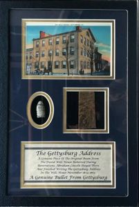 Gettysburg Address Lincoln Artifact from the David Wills House Plus …