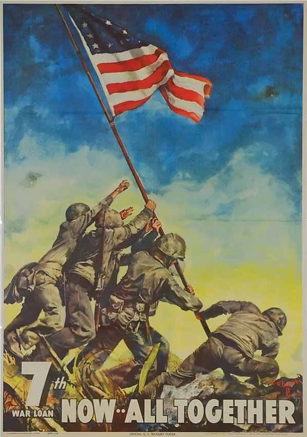 Original WWII Iwo Jima Sand And Relic Display In Collector's Glass Case U.S.M.C. — image 7