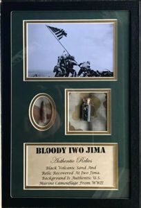 Original WWII Iwo Jima Sand And Relic Display In Collector's …