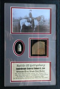 Gen. Lee's Headquarters Witness Wood And Authentic Gettysburg Bullet Display …