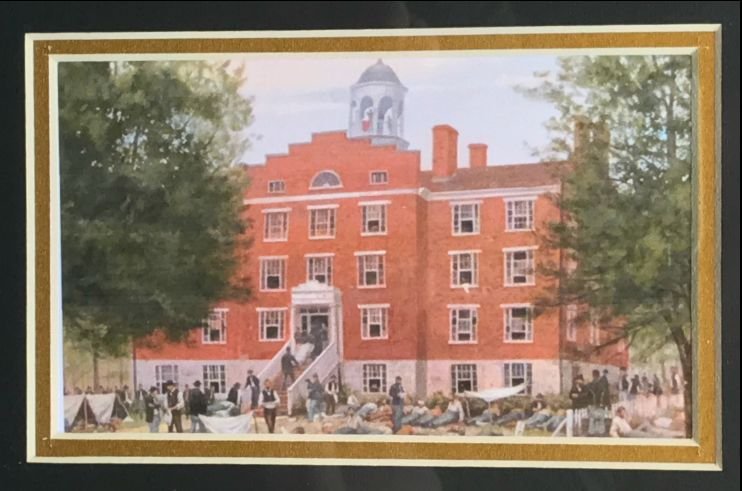 Battle Of Gettysburg Historic Witness Wood from the Lutheran Seminary In Collectors Glass Case — image 2