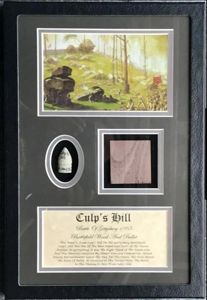 Culp's Hill Battlefield Wood and Bullet Display Gettysburg In Collector's …