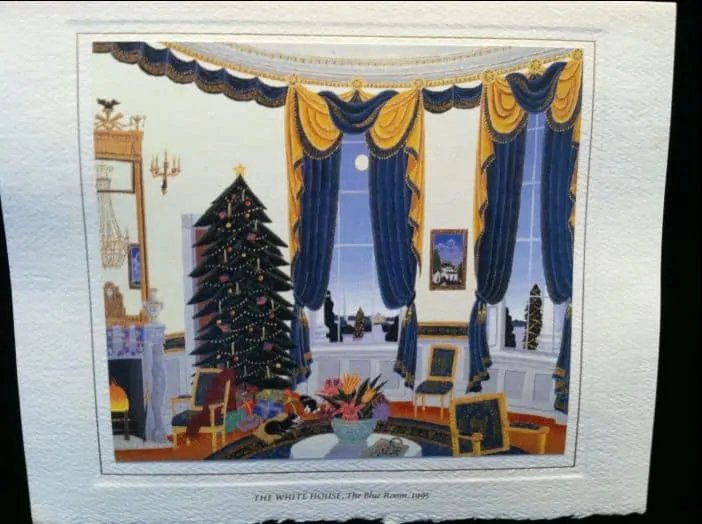 Set Of 5 Different President Bill Clinton Presidential White House Christmas Cards Printed Signatures — image 2