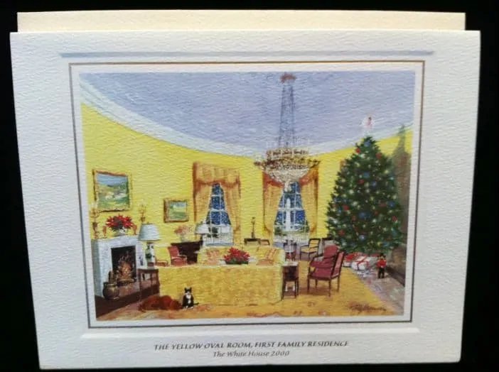 Set Of 5 Different President Bill Clinton Presidential White House Christmas Cards Printed Signatures — image 3