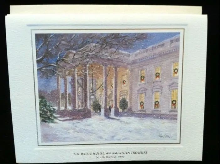 Set Of 5 Different President Bill Clinton Presidential White House Christmas Cards Printed Signatures — image 8