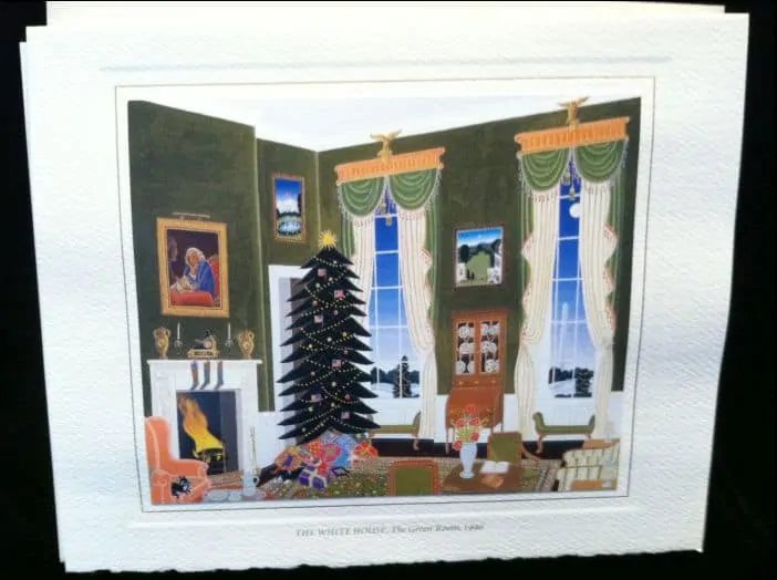 Set Of 5 Different President Bill Clinton Presidential White House Christmas Cards Printed Signatures — image 9