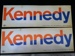 2 Original Kennedy Bumper Stickers From RFK's Assassination Ambassador Hotel …