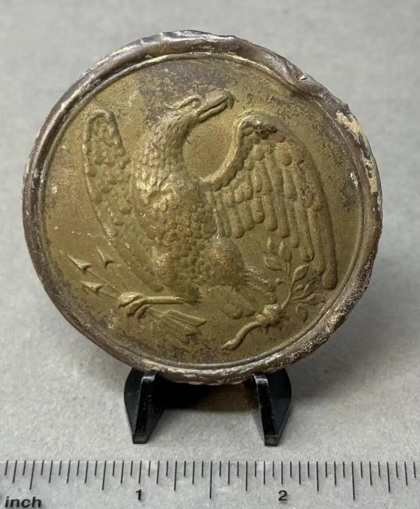 Very Nice Original Civil War Excavated Relic U.S. Belt Plate Recovered At Kelly's Ford Virginia Certified — image 3