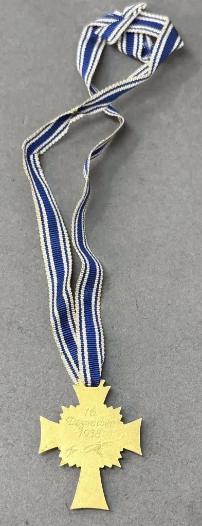 Original German Mother's Cross Ehrenkreuz der Deutschen Mutter In Bronze Certified — image 5