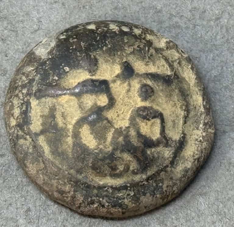 Original OUTSTANDING Confederate Block I (Infantry) Coat Size Button Tin Back Recovered At County Near Richmond Certified — image 5