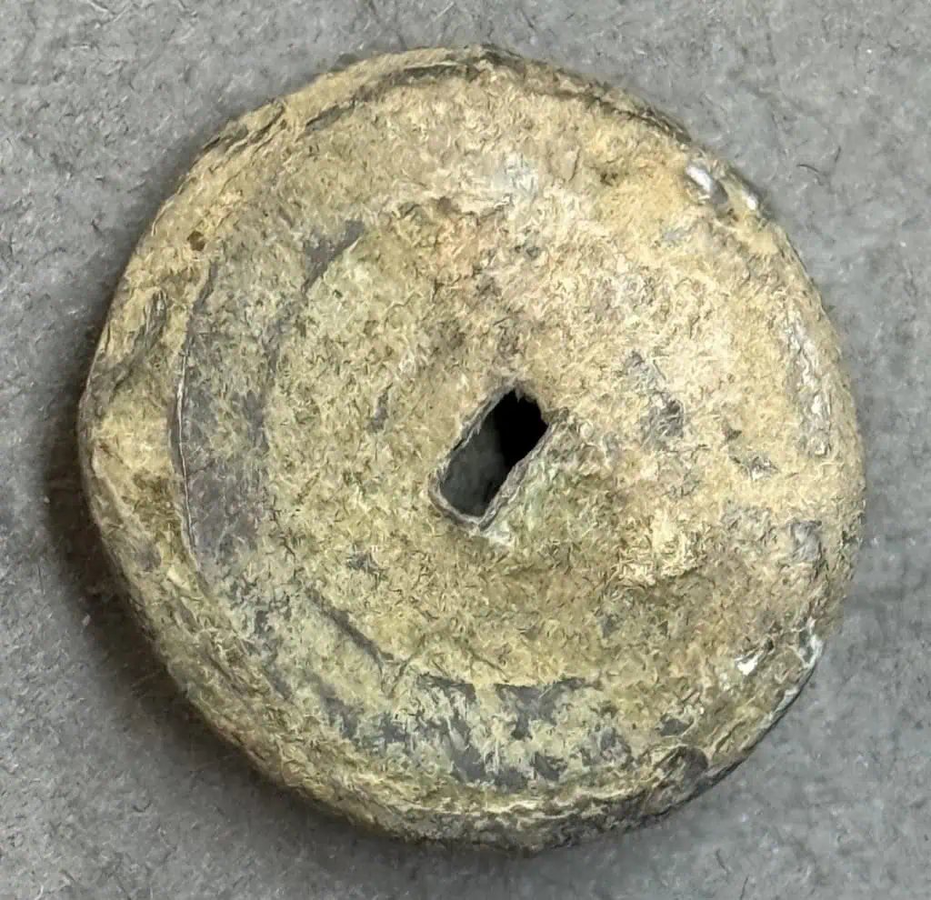 Original OUTSTANDING Confederate Block I (Infantry) Coat Size Button Tin Back Recovered At County Near Richmond Certified — image 6