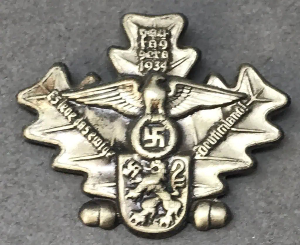 Original German NSDAP (NAZI PARTY) Third Reich Brigade Aufmarsch Iserlohn 16/17 Juni 1934 Badge Certified — image 3