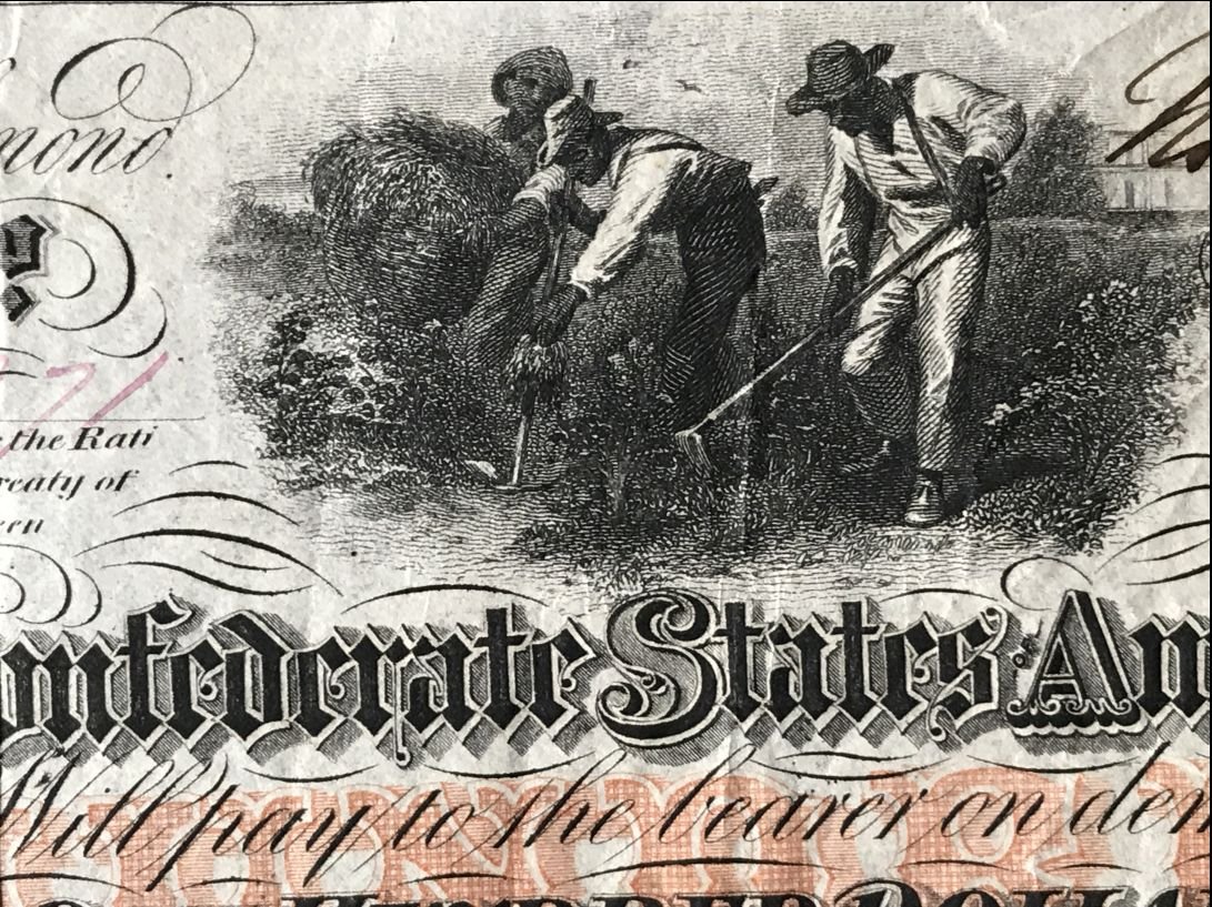 Authentic Civil War Confederate Money, $100.00 'Slave' Note Certified By The Gettysburg Museum Of History Authentic Civil War Confederate Money. — image 2
