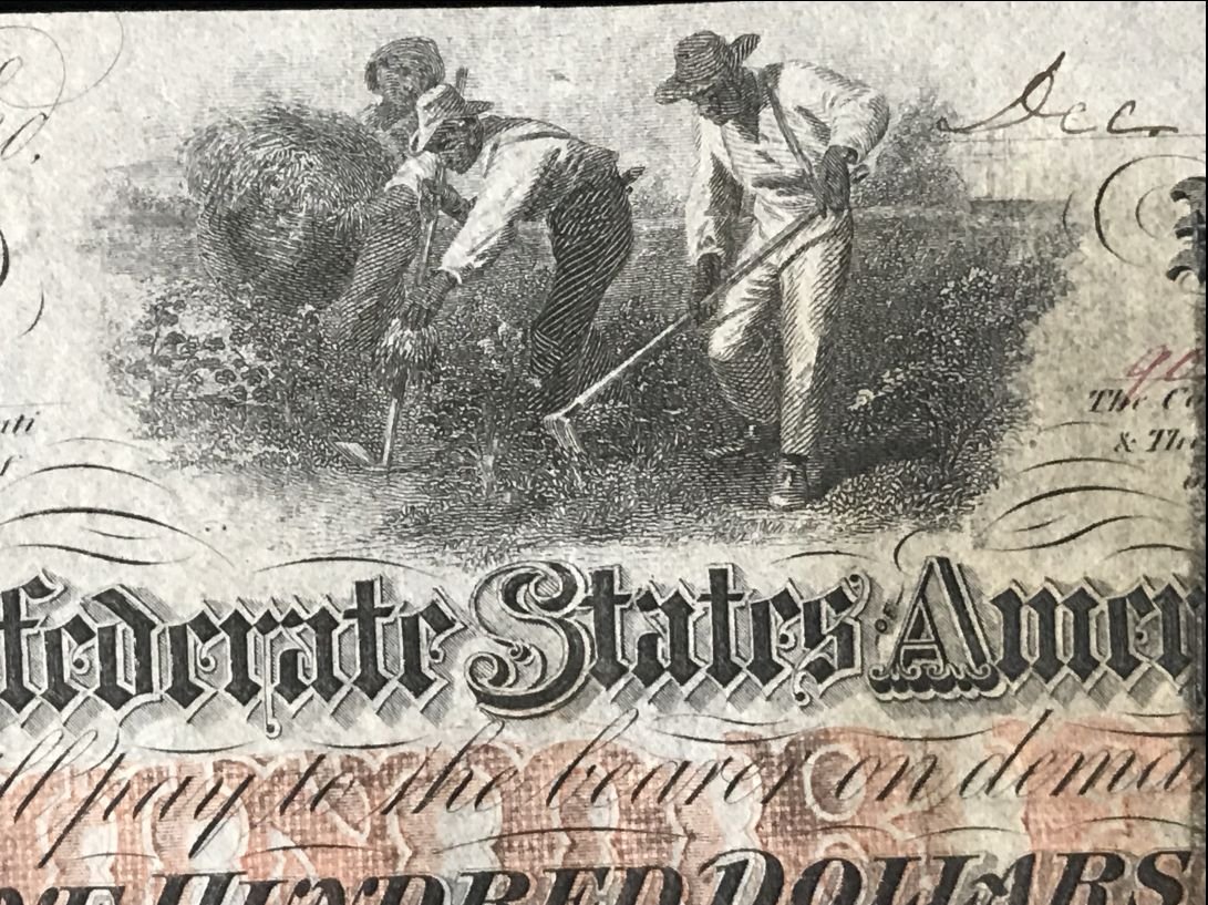 Authentic Civil War Confederate Money, $100.00 'Slave' Note Certified By The Gettysburg Museum Of History Authentic Civil War Confederate Money. — image 5