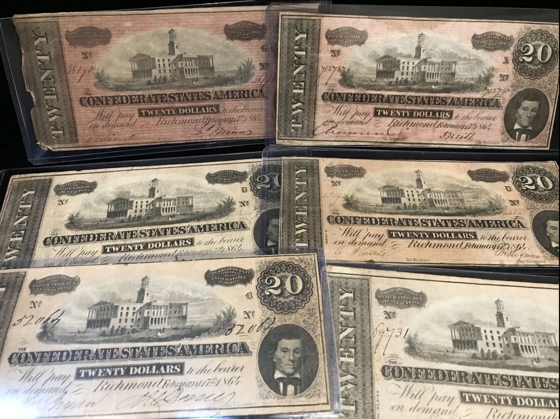 Authentic Civil War Confederate Money, $20 Standard Grade Certified By The Gettysburg Museum Of History — image 5
