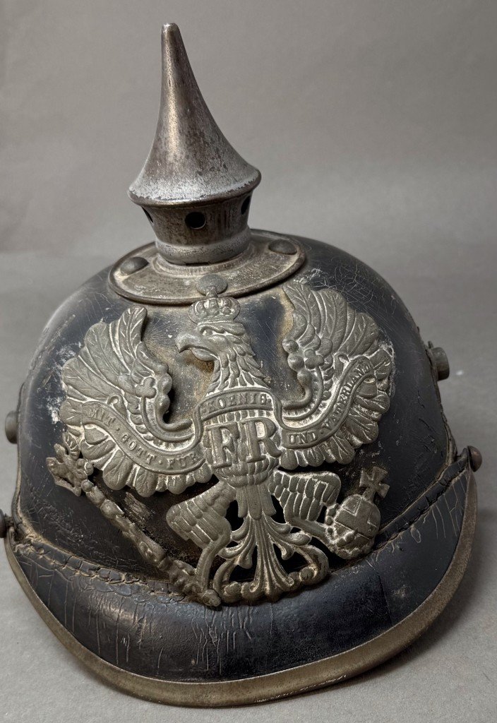 Original WWI German PRUSSIAN EM/NCO'S M1915 PICKELHAUBE. Spiked Helmet Certified — image 7