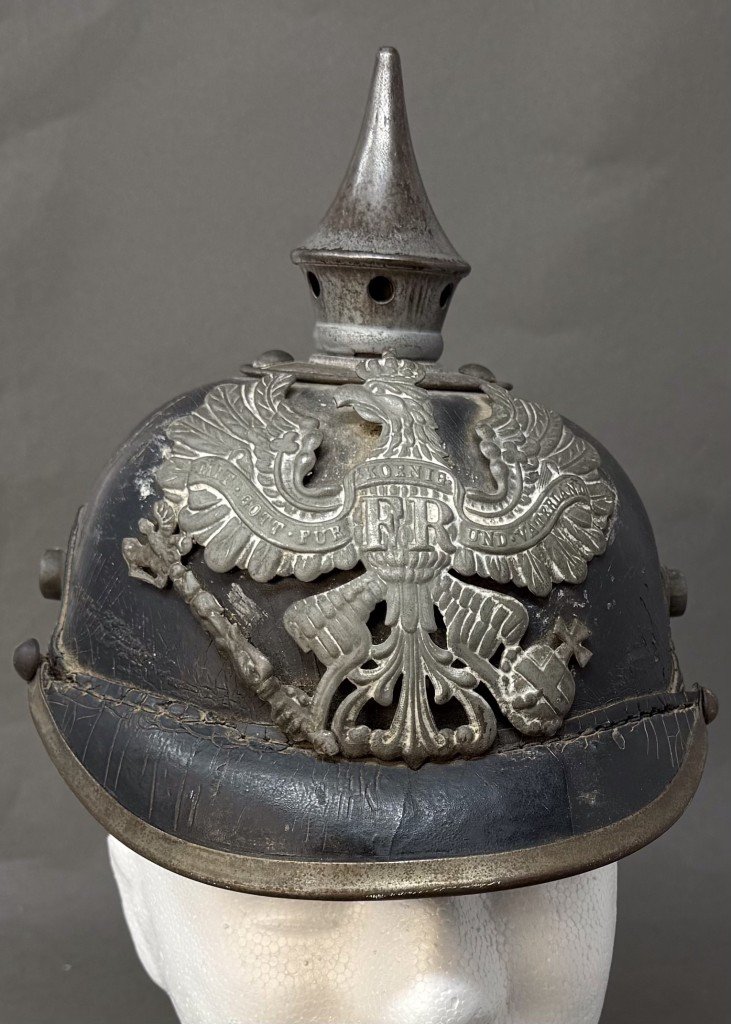 Original WWI German PRUSSIAN EM/NCO'S M1915 PICKELHAUBE. Spiked Helmet Certified — image 8