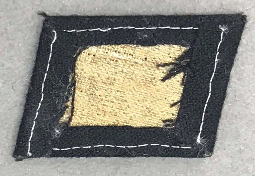 Original RARE WWII Waffen SS TEMPORARY CAMP GUARDS COLLAR TAB. (Kragenpatte) Certified — image 3