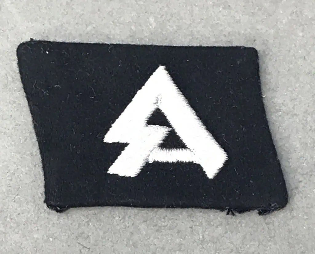 OUTSTANDING Original WWII Waffen SS Collar Tab Cut Off A Uniform By A U.S. Veteran Certified By The Gettysburg Museum Of History