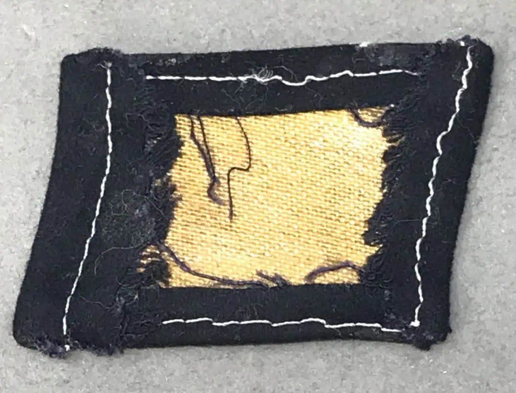 OUTSTANDING Original WWII Waffen SS Collar Tab Cut Off A Uniform By A U.S. Veteran Certified By The Gettysburg Museum Of History — image 3