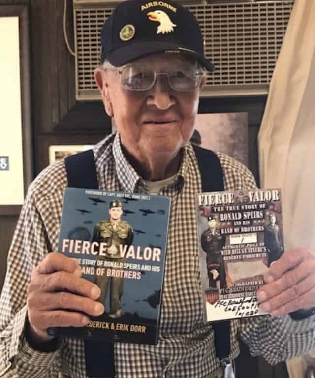 Special Limited Book Plate ONLY (No Book) Signed By Bradford Freeman (Band Of Brothers) With Wild Bill Guarnere Parachute Relic Fierce Valor The True Story Of Ronald Speirs And His Band Of Brothers — image 2