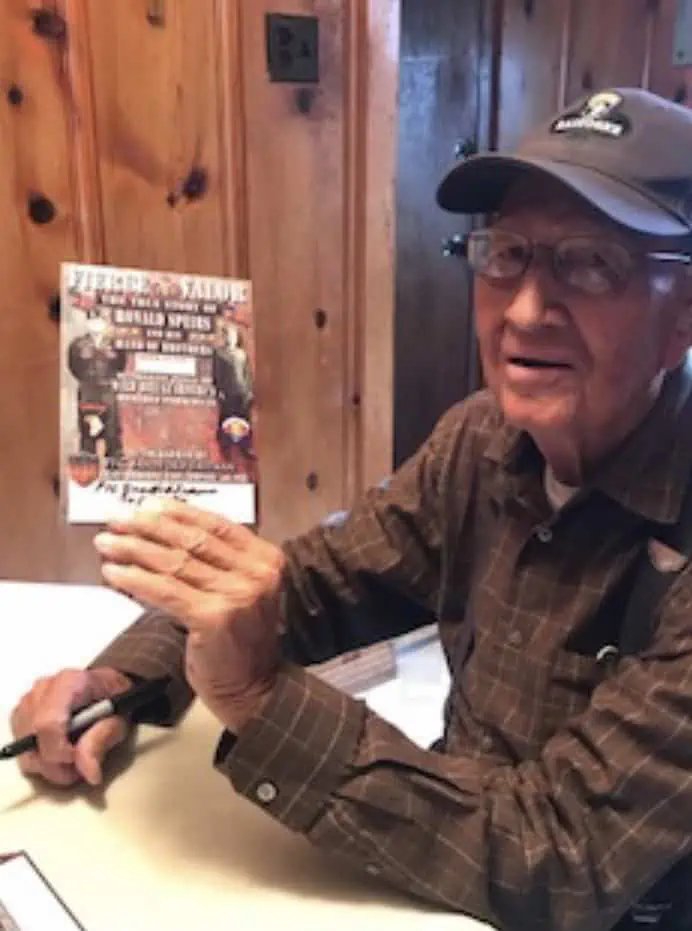 Special Limited Book Plate ONLY (No Book) Signed By Bradford Freeman (Band Of Brothers) With Wild Bill Guarnere Parachute Relic Fierce Valor The True Story Of Ronald Speirs And His Band Of Brothers — image 6