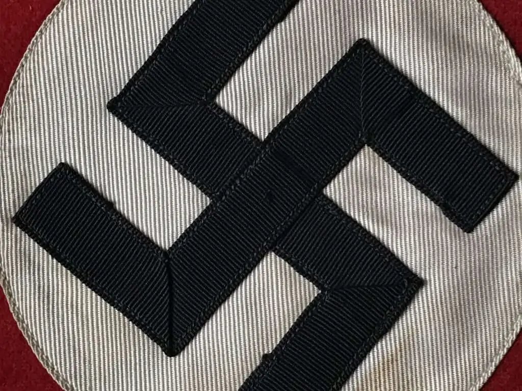 Original WWII Deluxe Wool Nazi German Allgemeine/SS Multi-Piece Construction Armband With SS RZM TAG! Brought Home And Decorated As A Trophy By A U.S. Veteran. — image 7