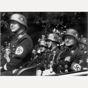 Original WWII Deluxe Wool Nazi German Allgemeine/SS Multi-Piece Construction Armband …