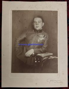 k.u.k. Portrait Oberleutnant mit TOP Orden - 1918! - Eiserner …