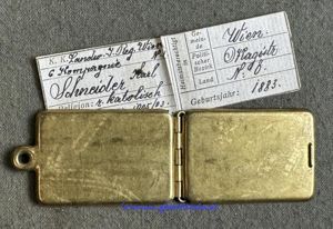 k.u.k. Legitimation/Erkennungsmarke - Landwehr - Infanterie - Regiment 'WIEN' Nr. …