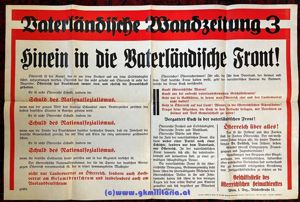 großes Plakat Vaterländische Wandzeitung 3 - 1934 - Hinein in …