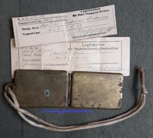 k.u.k. Legitimation Rm. 1. Kl. Veschinar Radomir Inf. Reg. 29/129 …