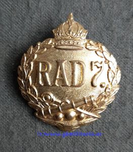 k.u.k. Kappenabzeichen Reitende Artillerie Division Nr. 7 - RAD 7 …