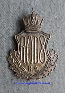 k.u.k. Kappenabzeichen Reitende Artillerie Division Nr. 8 Batt. 4 ! …