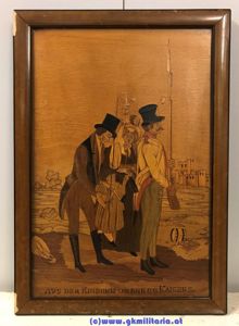 Holz-Intarsien-Bild 'Aus der Kindheit unseres Kaisers' - Kaiser Franz Josef …