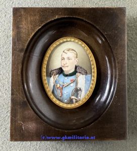 k.u.k. Miniaturmalerei - 'Dragoner Mannschaftsdienstgrad!' - signiert!