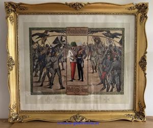 'Bundestreue Weltkrieg 1914' - Offizielles Gedenkblatt vom k.u.k. Kriegsfürsorgeamt!